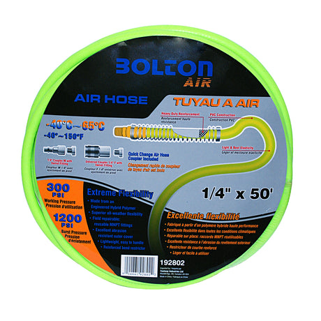 Toolway 1/4" x 50ft Flexible PVC Air Hose