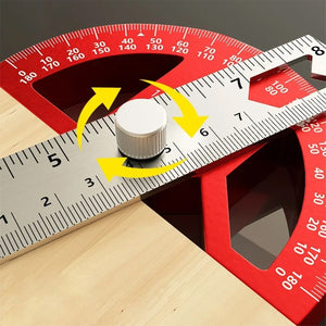 Tooltech Multi-Angle 8" Marking Ruler T-shaped