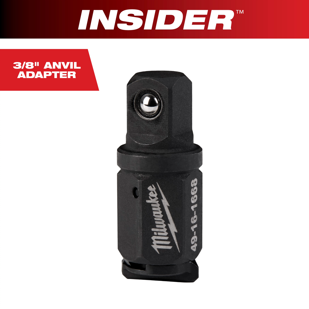 Milwaukee 49-16-1668 INSIDER™ Box Ratchet 3/8" Anvil Adapter