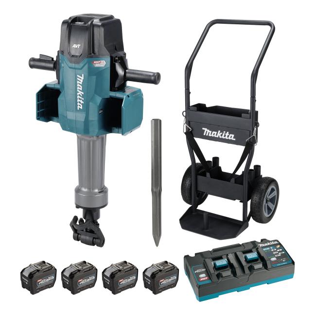 MAKITA HM004GL401 80V(40Vx2)max XGT BL 70 LBS Breaker Hammer Kit With Cart