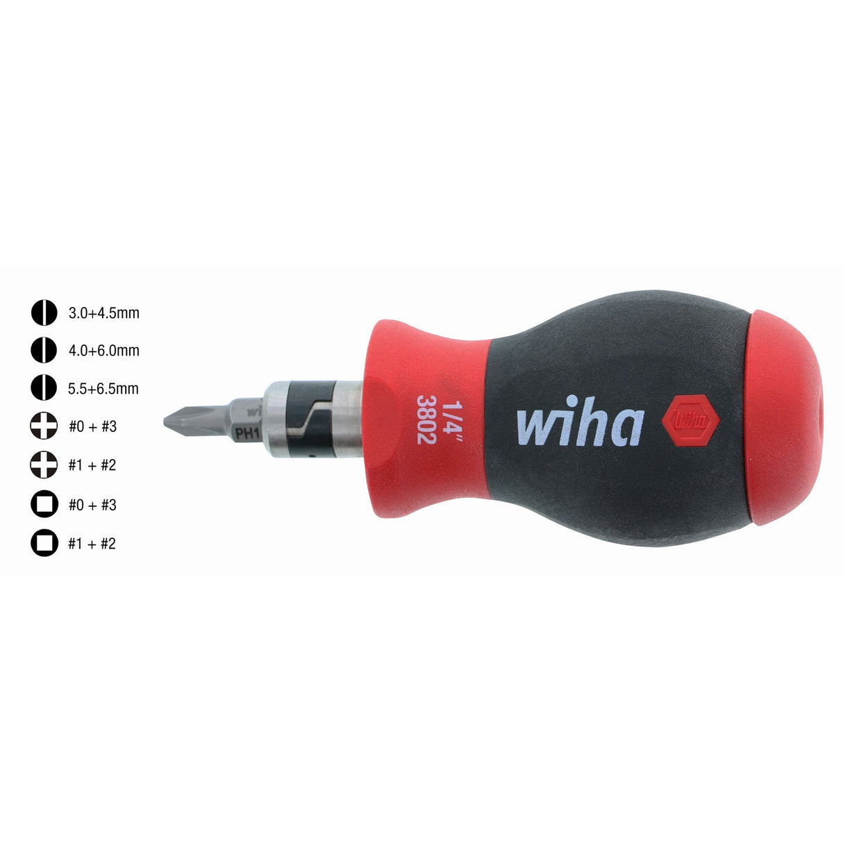 WIHA 38090 14-in-1  SoftFinish Stubby Multi-Bit Driver