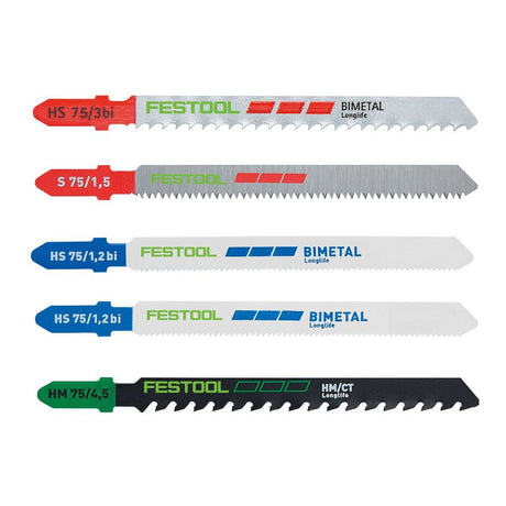 FESTOOL 578072 Jigsaw Blade Set STS-Sort/21 P/M/B