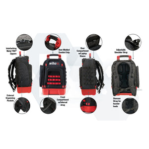 WIHA 91872 59 PIECE MASTER ELECTRICIAN'S INSULATED TOOL KIT IN HEAVY DUTY BACKPACK