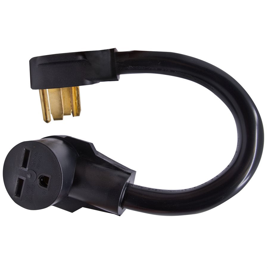 Toolway 140058 Indoor Cord Adp. Dryer 14-30P Male Right Angle to Heater 6-30R Female