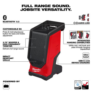 Milwaukee 2954-20 M18™ Bluetooth® Jobsite Speaker