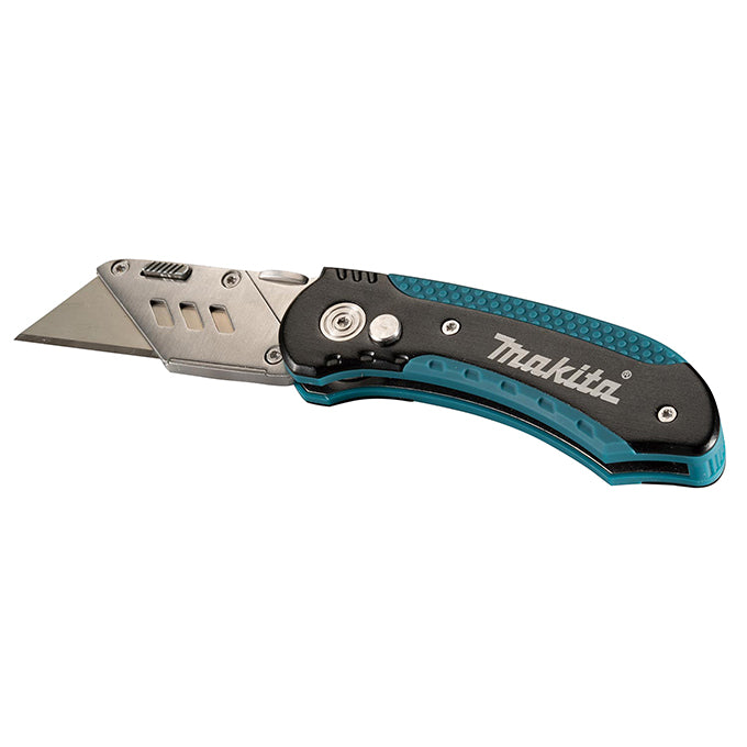 Makita E-10908 Folding Quick-Change Jobsite Utility Knife w/ 10 Pc. Replacement Blades