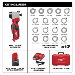 Milwaukee 2935CU-21S M18™ Cable Stripper Kit with 17 Cu THHN / XHHW Bushings