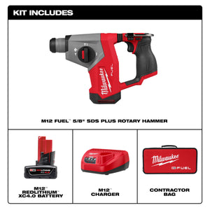 Milwaukee 2508-21XC M12 FUEL™ 5/8” SDS Plus Rotary Hammer Kit