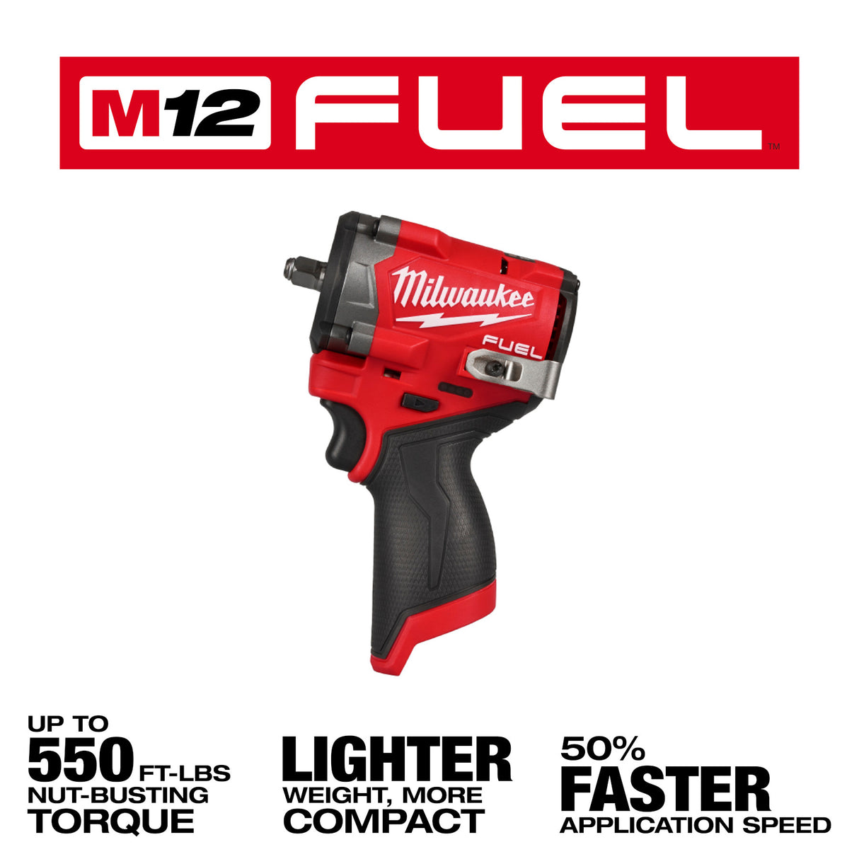 Milwaukee 2562-20 M12 FUEL™ Stubby 3/8" Impact Wrench