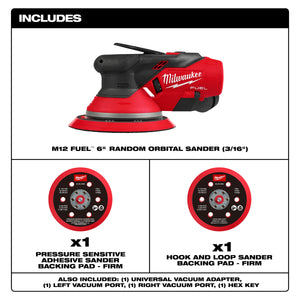 Milwaukee 2585-20 M12™ FUEL™ 6" Random Orbital Sander (3/16")