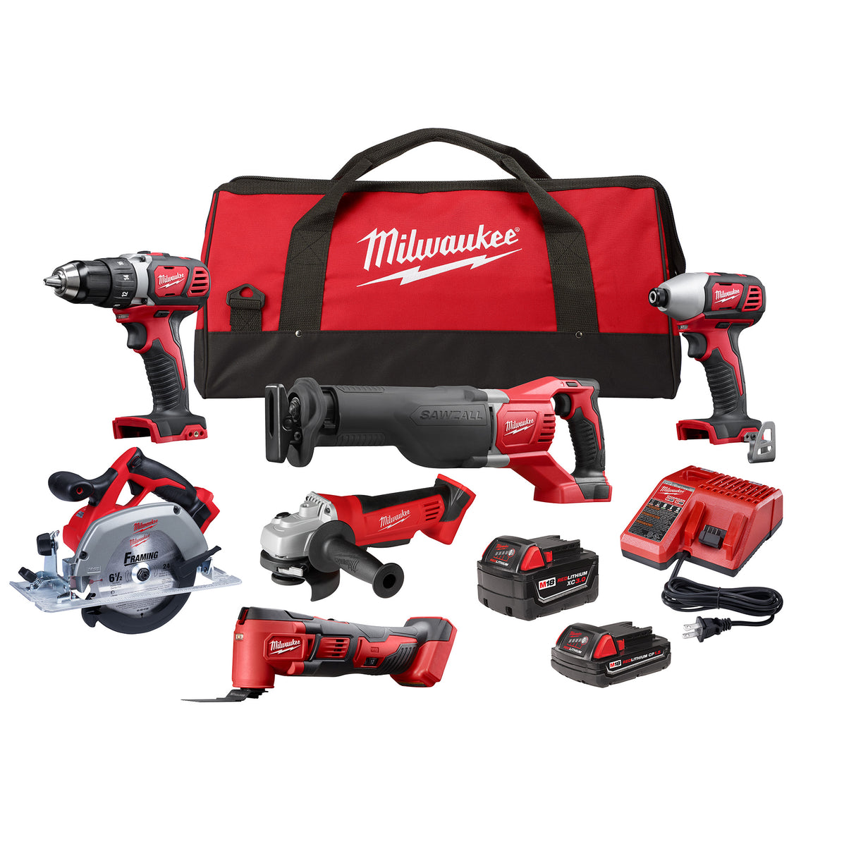 Milwaukee 2697-26 M18 6pc Combo Kit