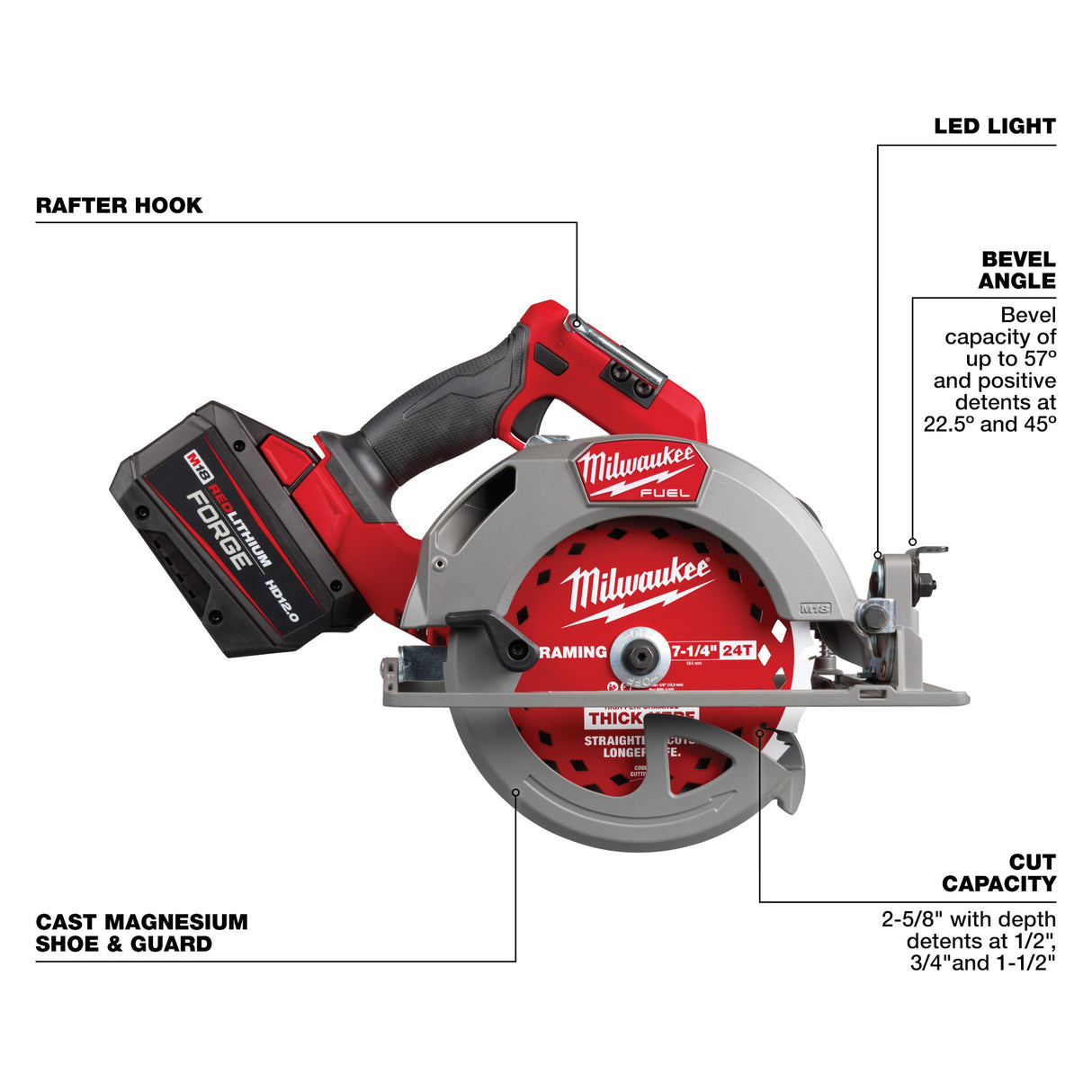 Milwaukee 2834-21HD M18 FUEL™ 7-1/4” Circular Saw Kit