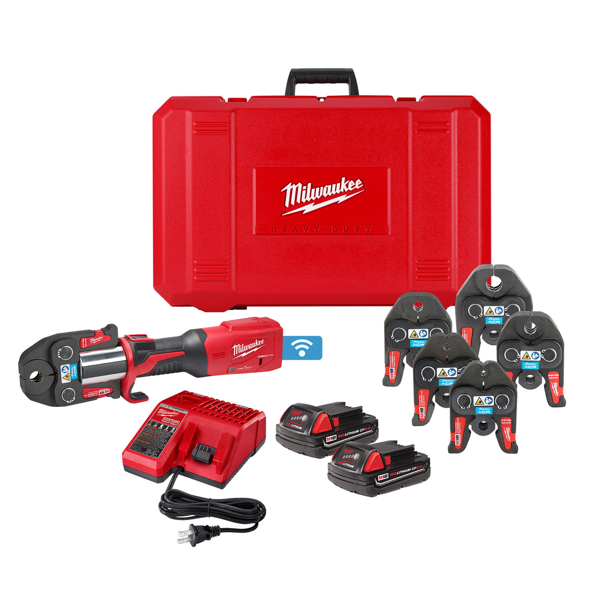 Milwaukee 2922-22M M18™ FORCE LOGIC™ Press Tool Kit w/ ONE-KEY™ with 1/4"-7/8" Streamline™ ACR Jaws