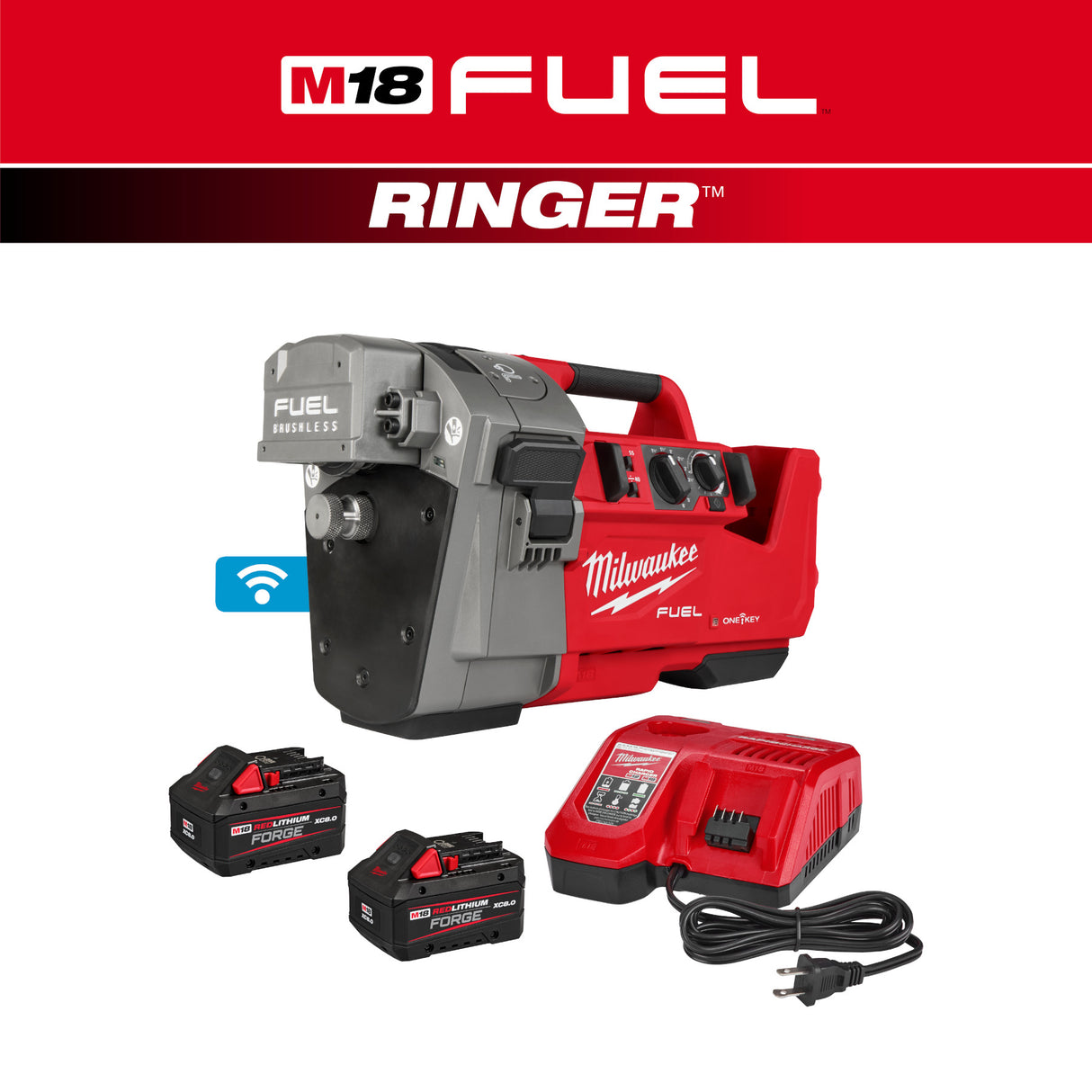 Milwaukee 2927-22 M18 FUEL™ RINGER™ Roll Groover for 1-1/4” - 4” Sch 10/40, 6” Sch 10