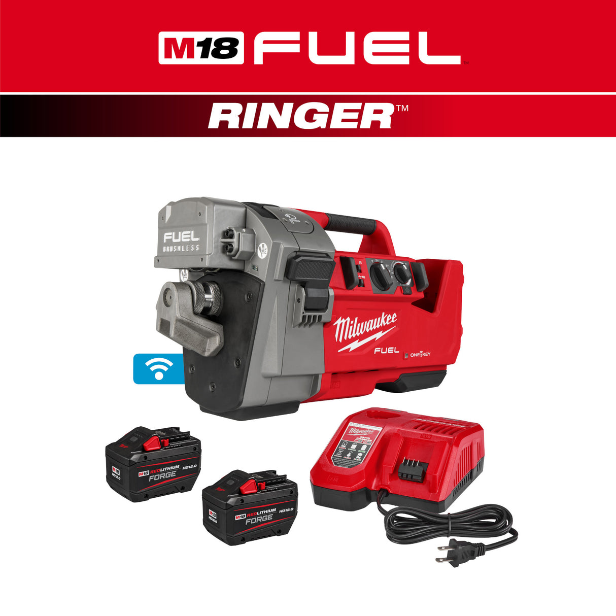 Milwaukee 2928-22 M18 FUEL™ RINGER™ Roll Groover for 2” – 6” Sch 10/40