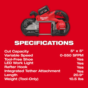 Milwaukee 2929-22 M18 FUEL™ Deep Cut Band Saw Kit