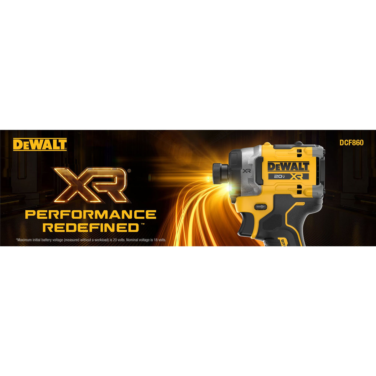 DEWALT DCF860B 20V MAX* XR® Brushless Cordless 3-Speed High Torque 1/4 in. Impact Driver (Tool Only)