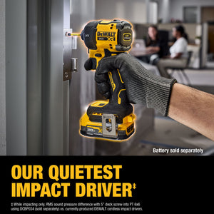 DEWALT DCF870B 20V MAX* XR® Brushless Cordless 1/4 in. Quiet Hydraulic Impact Driver (Tool Only)