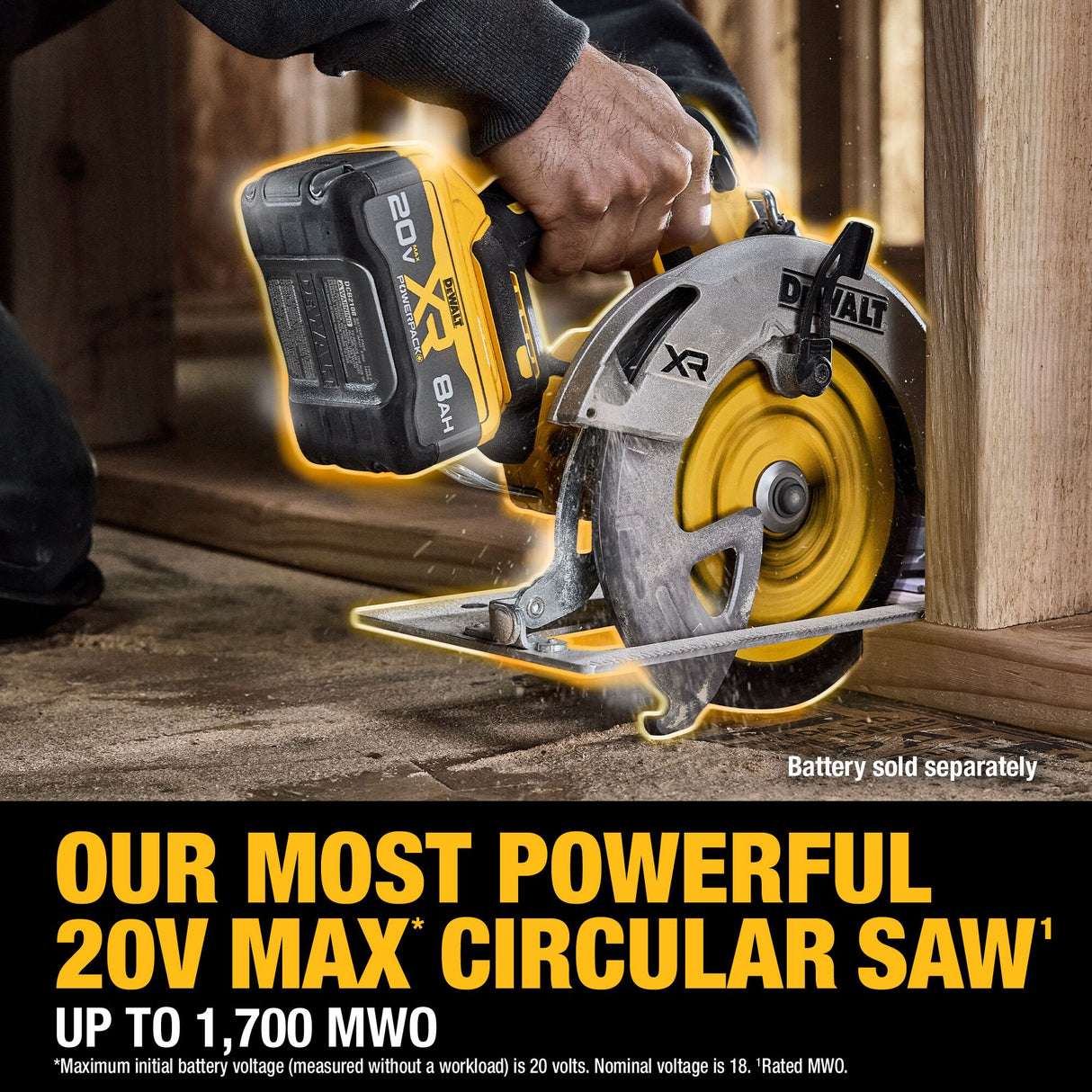 DEWALT DCS590B 20V MAX* XR® Brushless Cordless 7-1/4 in. Circular Saw (Tool Only)