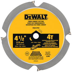 DEWALT DWA412PCD 4-1/2 in. 4T Fiber Cement Cutting Circular Saw Blade