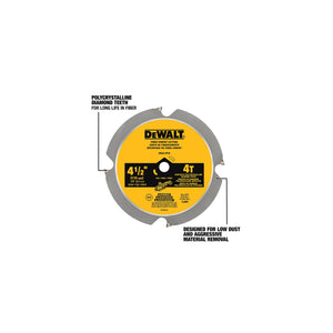 DEWALT DWA412PCD 4-1/2 in. 4T Fiber Cement Cutting Circular Saw Blade