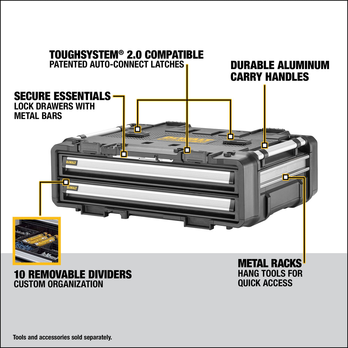 DEWALT DWST08520 TOUGHSYSTEM® 2.0 DXL™ 30 in. 2 Drawers