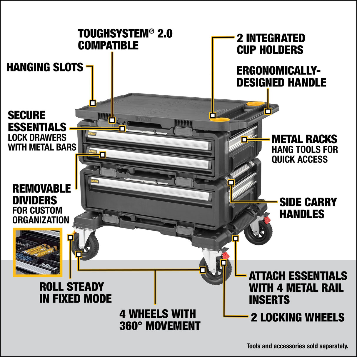 DEWALT DWST60520 TOUGHSYSTEM® 2.0 DXL™ 4-in-1 Modular Workstation