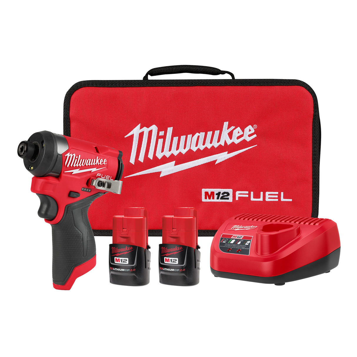 Milwaukee 3453-22 M12 FUEL™ 1/4" Hex Impact Driver Kit