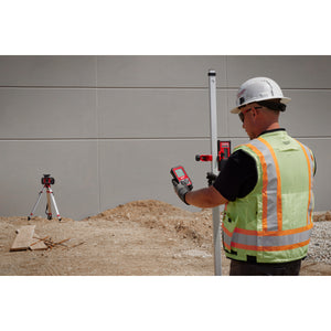 Milwaukee 3704-21T M18™ Red Exterior Dual Slope Rotary Laser Level Kit w/ Receiver, Remote, Grade Rod & Tripod