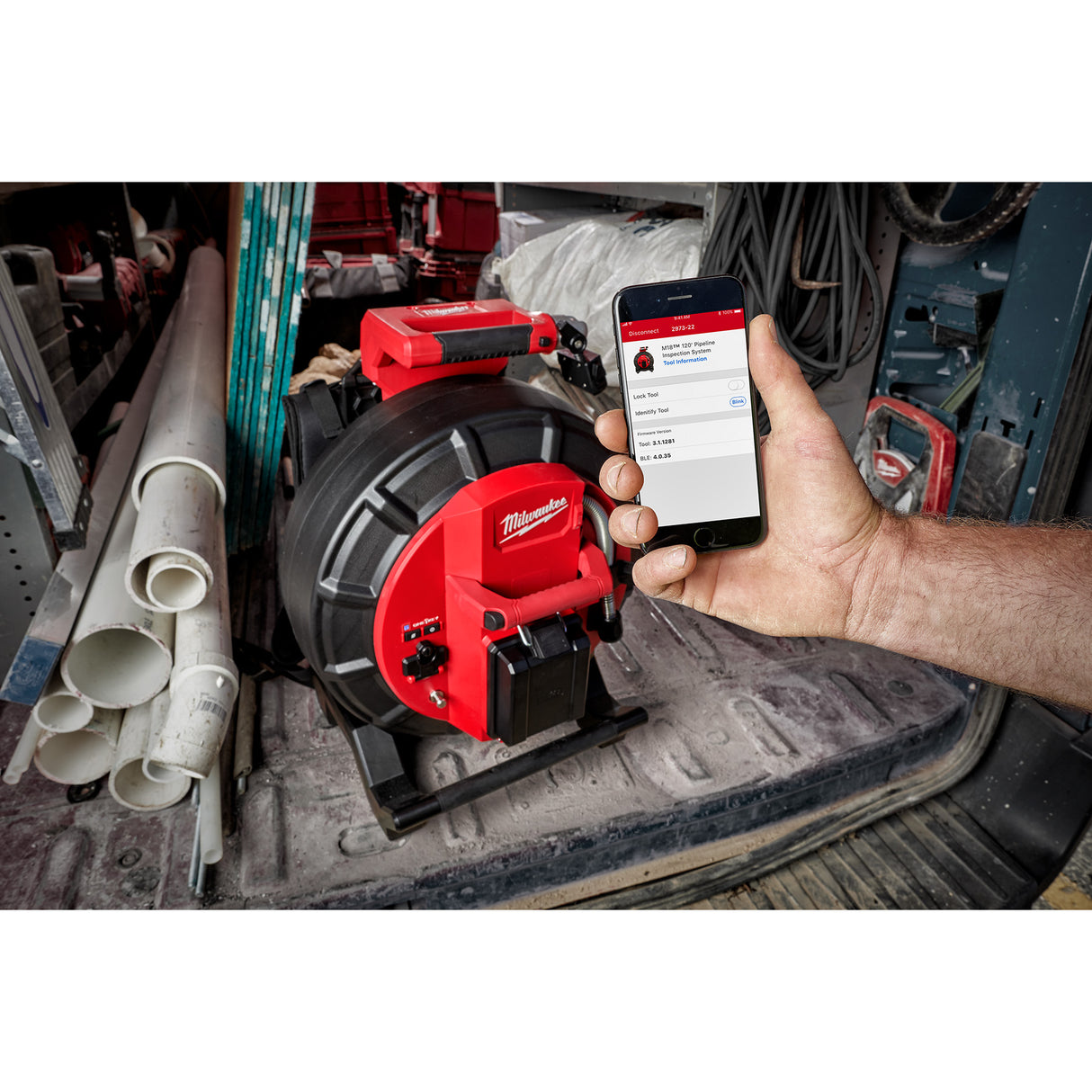 Milwaukee 3973-22 M18™ 120’ Mid-Stiff Modular Pipeline Inspection System