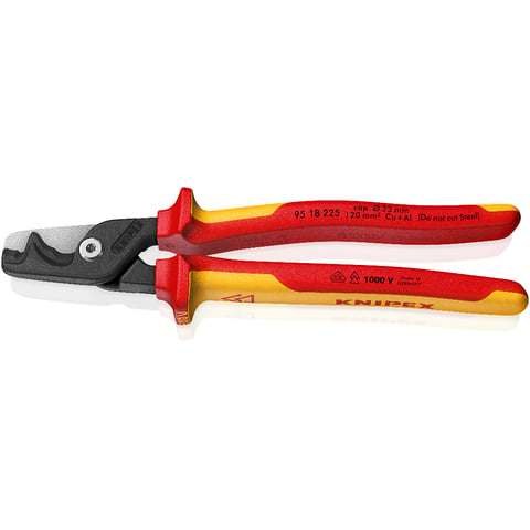 KNIPEX 95 18 225 SBA KNIPEX StepCut® XL Cable Shears with Step Cut