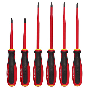 Milwaukee 48-22-2206 6pc 1000V Insulated Slim Tip Screwdriver Set