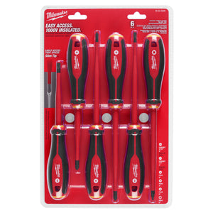 Milwaukee 48-22-2206 6pc 1000V Insulated Slim Tip Screwdriver Set