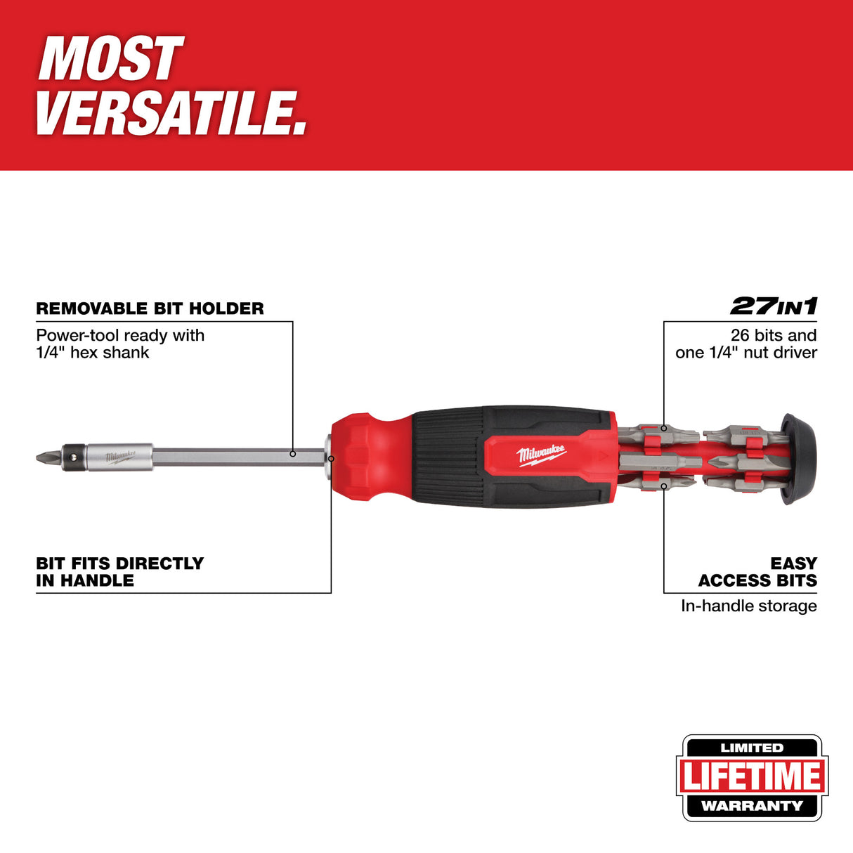 Milwaukee 48-22-2901 27-in-1 Multi-Bit Screwdriver