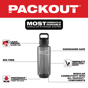 Milwaukee 48-22-8373R PACKOUT™ 48oz Bottle with Chug Lid - Black