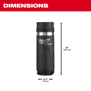 Milwaukee 48-22-8395B PACKOUT™ 18oz Insulated Bottle with Sip Lid