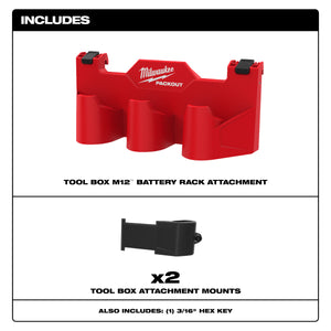 Milwaukee 48-22-8604 PACKOUT™ Tool Box M12™ Battery Rack Attachment