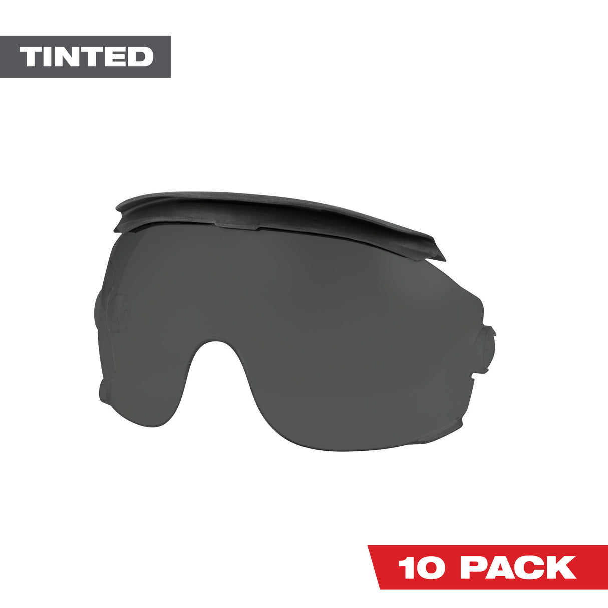 Milwaukee  10pk Gasketed Eye Visor Replacement Lenses (Milwaukee® BOLT™ Safety Helmet & BOLT™ Hard Hat Mount)