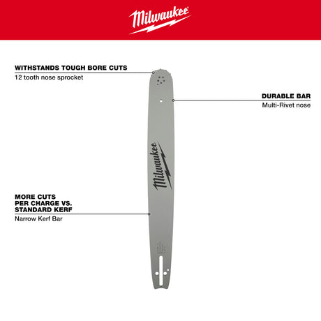 Milwaukee 49-16-2755 20" .325" Pitch, .050" Gauge Guide Bar