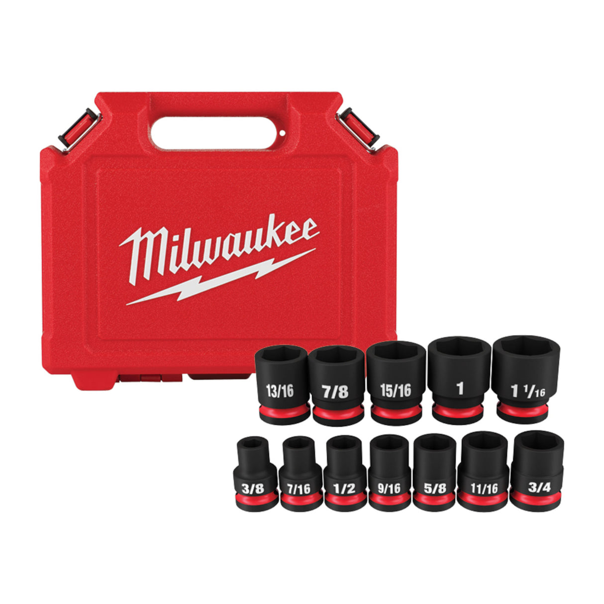 Milwaukee 49-66-7010 12pc SHOCKWAVE Impact Duty™ 1/2" Drive SAE Standard 6 Point Socket Set