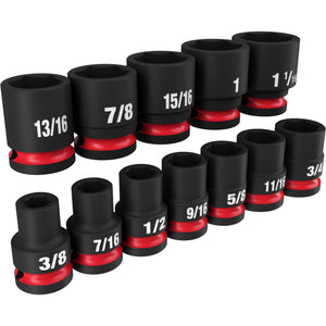 Milwaukee 49-66-7010 12pc SHOCKWAVE Impact Duty™ 1/2" Drive SAE Standard 6 Point Socket Set