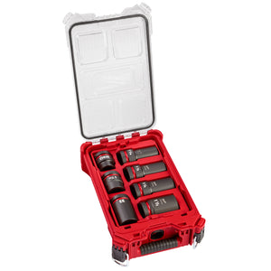 Milwaukee 49-66-7840 SHOCKWAVE Impact Duty™ 1” Drive 7PC MM & SAE Wheel Service Socket PACKOUT™ Set