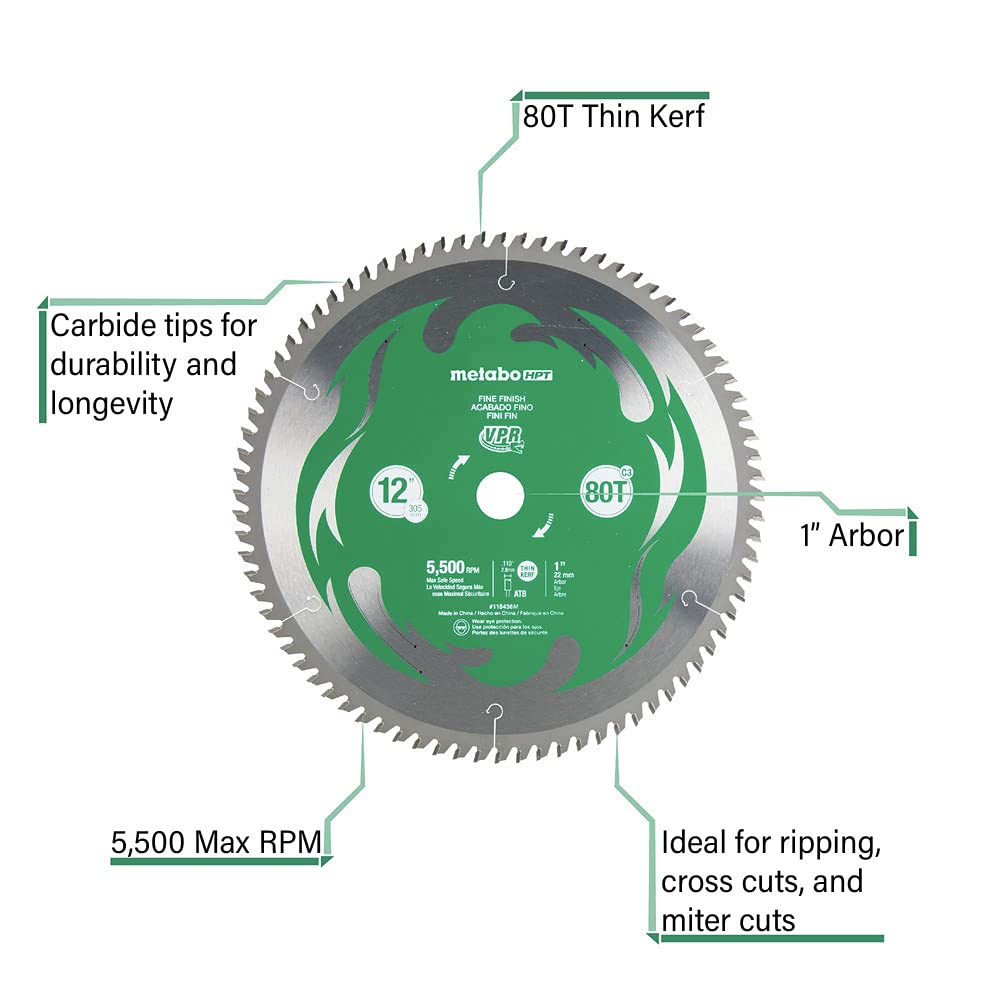 metabo HPT 12" 80T Carbide Blade