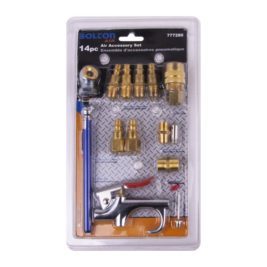 Toolway 777280 14pc Air Accessory Set Steel