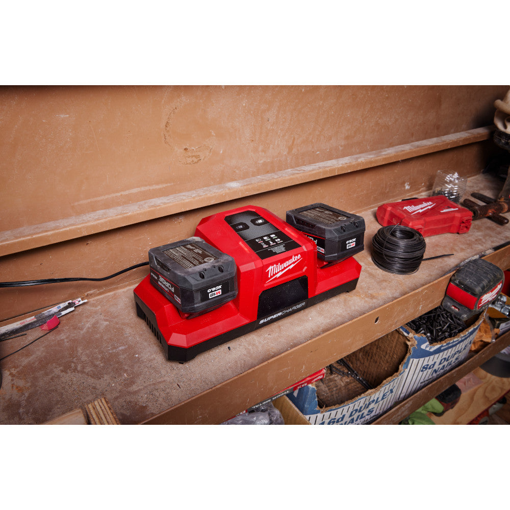 Milwaukee 48-59-1866 M18™ Dual Bay Super Charger Starter Kit with 2 XC 6.0 FORGE™ Batteries