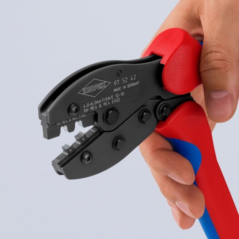 KNIPEX 97 52 42 8 1/2" KNIPEX PreciForce® Crimping Pliers For MC4/MC4 EVO 2