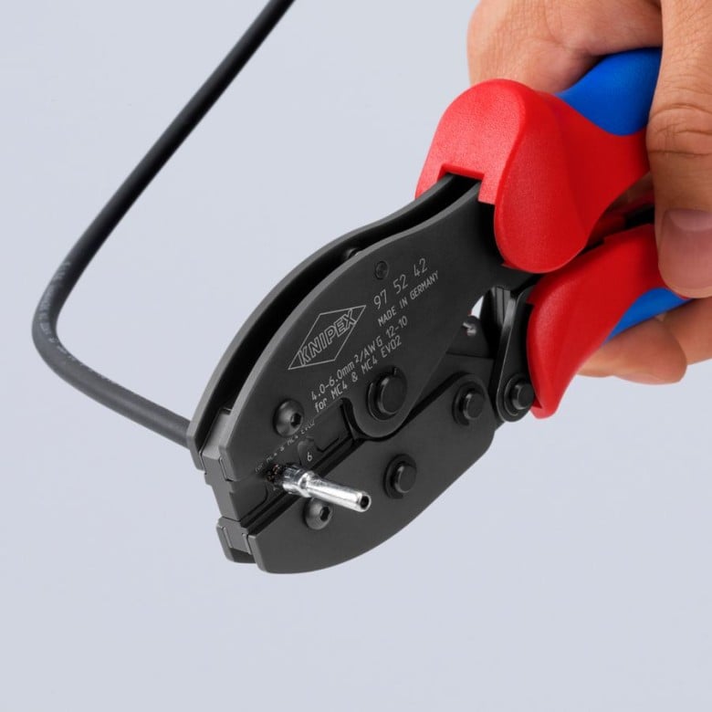 KNIPEX 97 52 42 8 1/2" KNIPEX PreciForce® Crimping Pliers For MC4/MC4 EVO 2