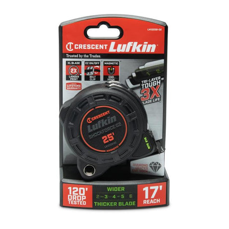 Crescent LM1225B-02 1-1/4" x 25' Shockforce Nite Eye™ G2 Magnetic Tape Measure