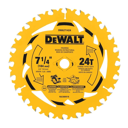 DEWALT DWA27142 7-1/4 in. 24T Circular Saw Blade