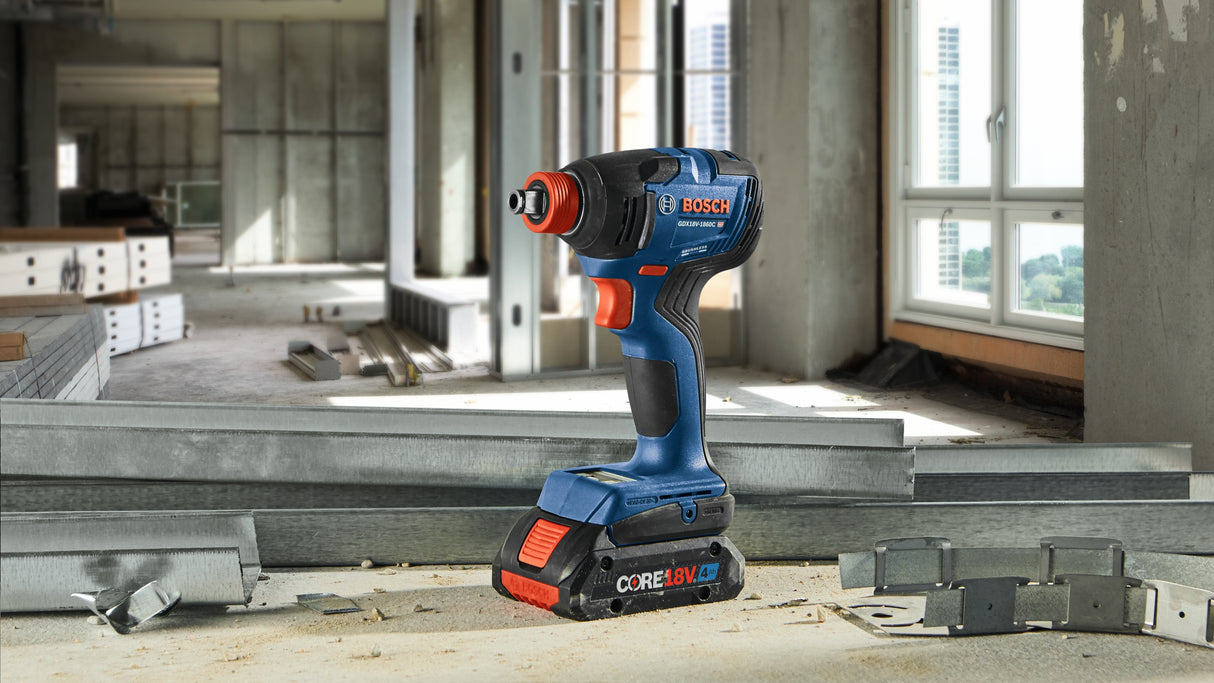 Bosch GXL18V-227B25 18V 2-Tool Combo Kit with Connected-Ready Two-In-One 1/4 In. Bit/Socket Impact Driver/Wrench & 1/2 In. Hammer Drill/Driver